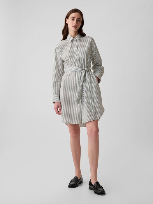 Organic Cotton Stripe Mini Shirtdress