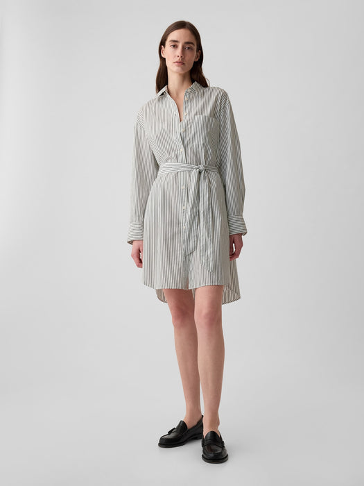 Organic Cotton Stripe Mini Shirtdress