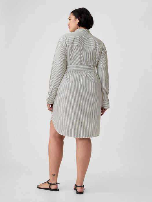 Organic Cotton Stripe Mini Shirtdress