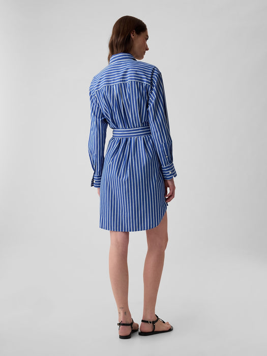 Organic Cotton Stripe Mini Shirtdress