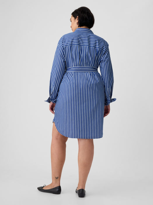 Organic Cotton Stripe Mini Shirtdress