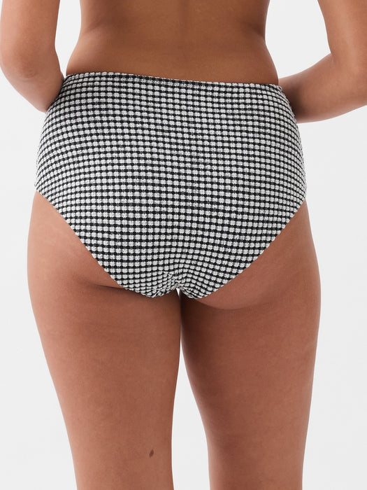 High Rise Gingham Bikini Bottom