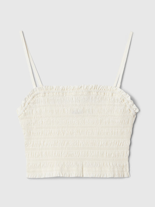 Ultra-Cropped Smocked Tank Top