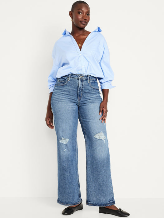 Extra High-Waisted Sky-Hi Wide-Leg Jeans