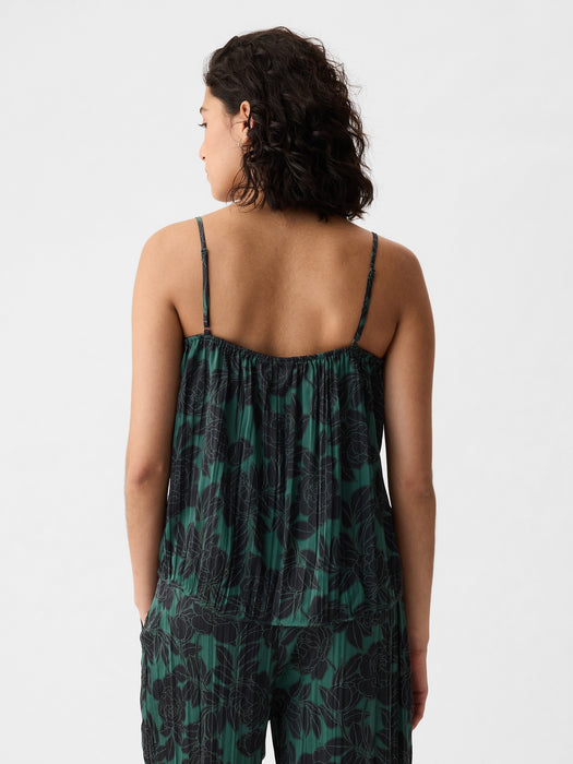 Pleated Satin Cami