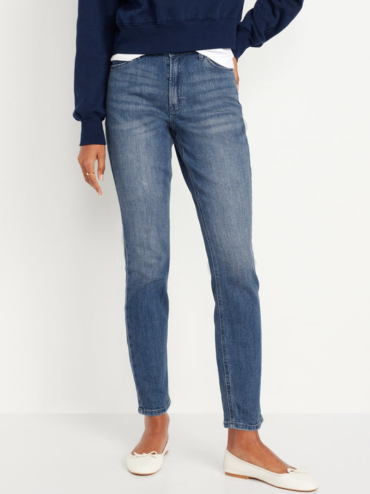 High-Waisted Wow Straight Ankle Jeans