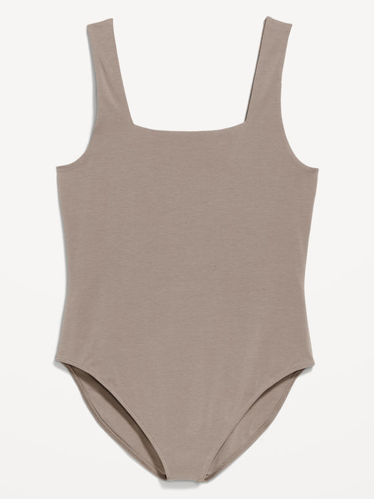 Square-Neck Tank Top Bodysuit