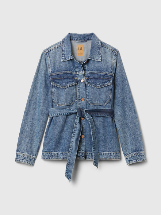 UltraSoft Belted Denim Jacket