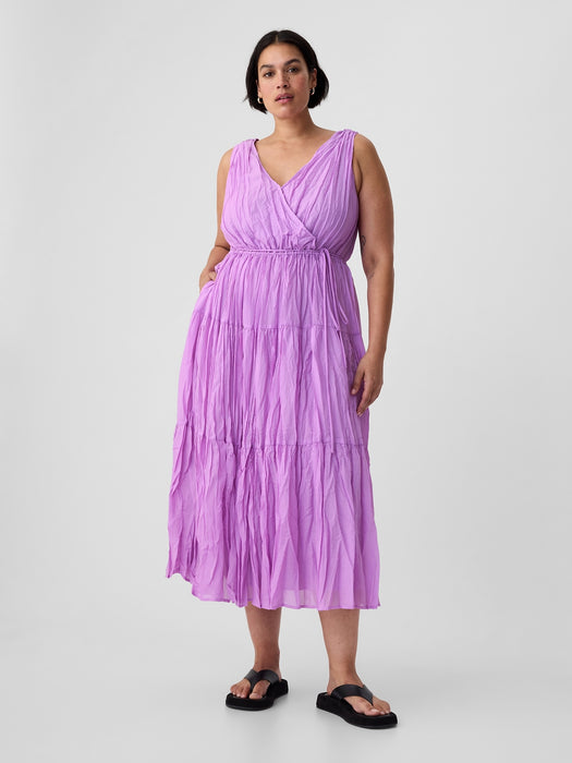 Pleated Tiered Maxi Dress