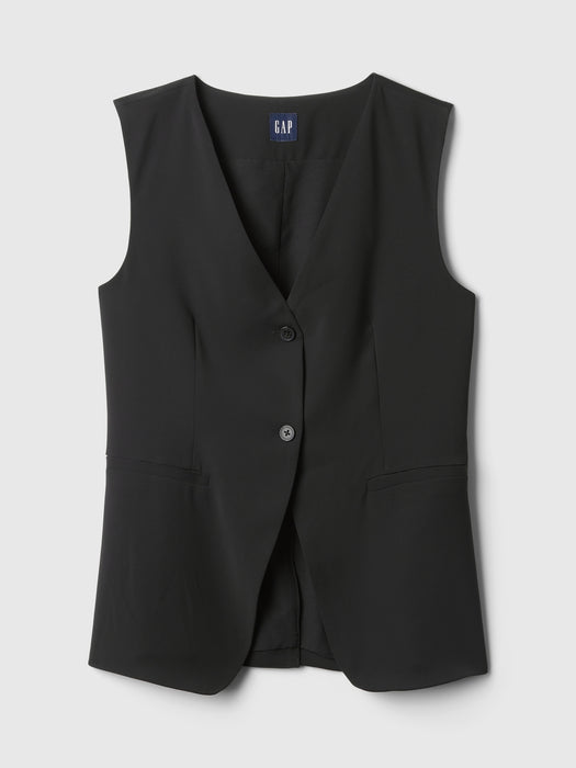 Longline Twill Vest