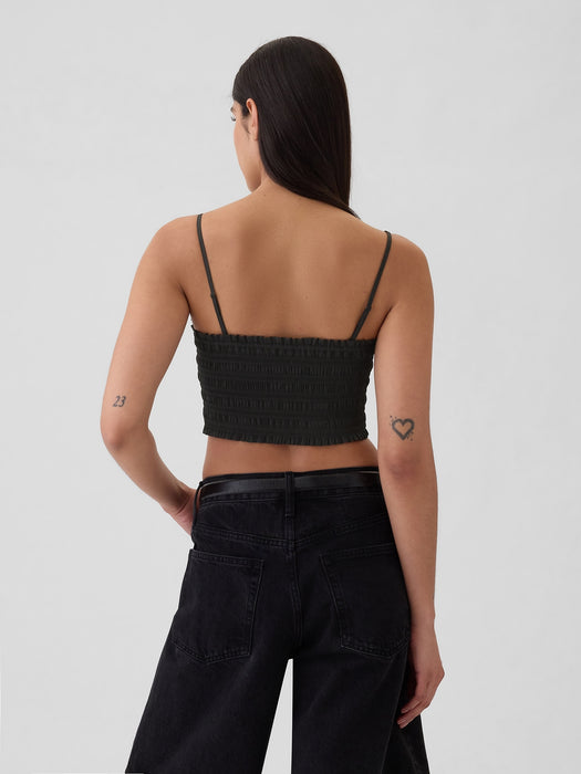 Ultra-Cropped Smocked Tank Top