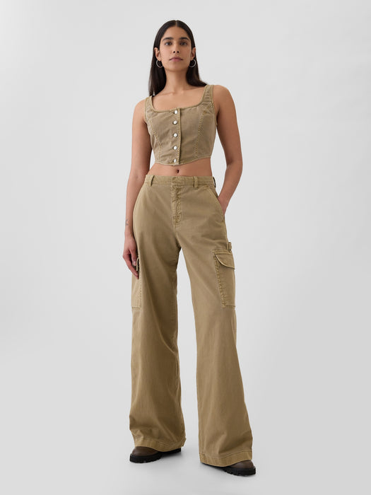 Low Rise Cargo Baggy Khakis