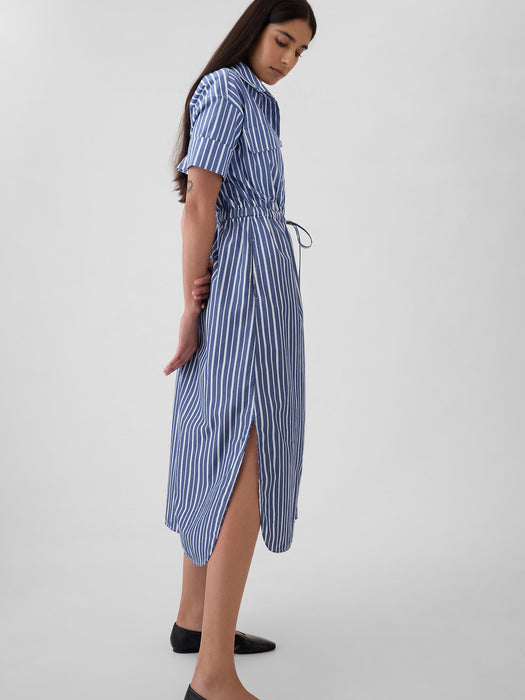 Striped Midi Shirtdress