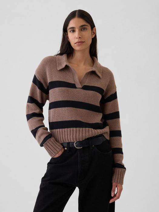 Shrunken Polo Sweater