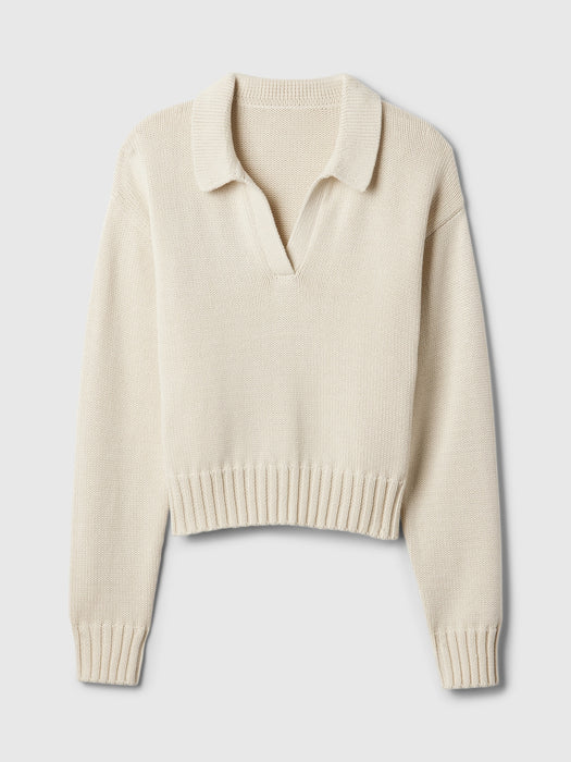 Shrunken Polo Sweater