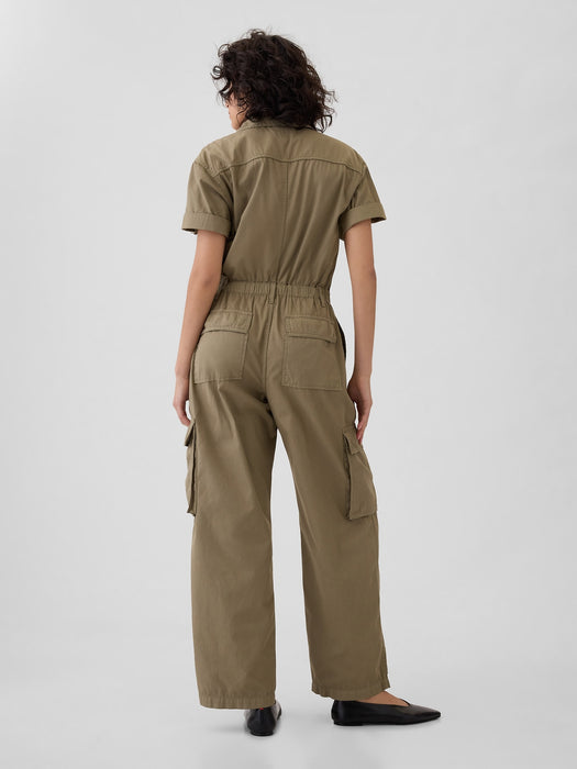 Khaki Utility Jumpsuit