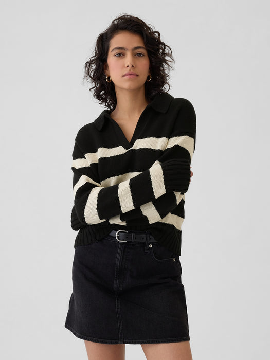 Shrunken Polo Sweater