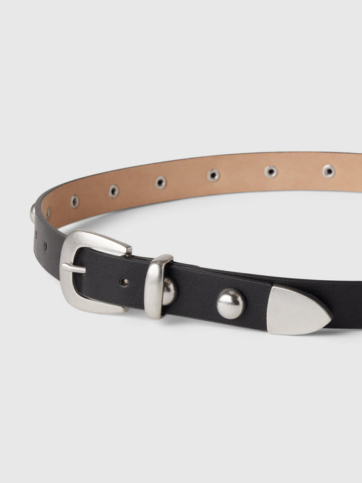 Vegan Leather Studded Belt