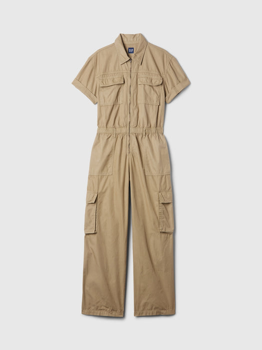 Khaki Utility Jumpsuit