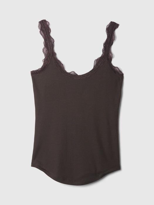 Mini Rib Lace PJ Tank Top