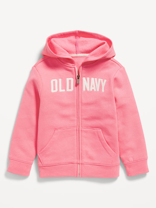 Logo-Graphic Zip Hoodie for Toddler Girls