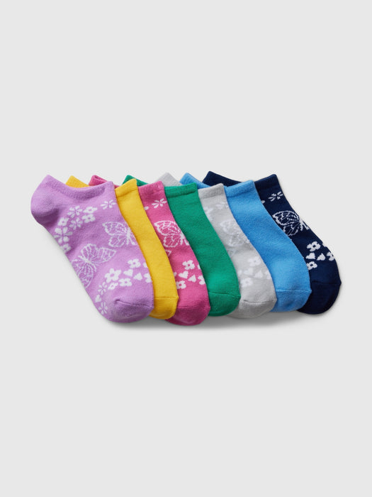 Kids Printed No-Show Socks (7-Pack)