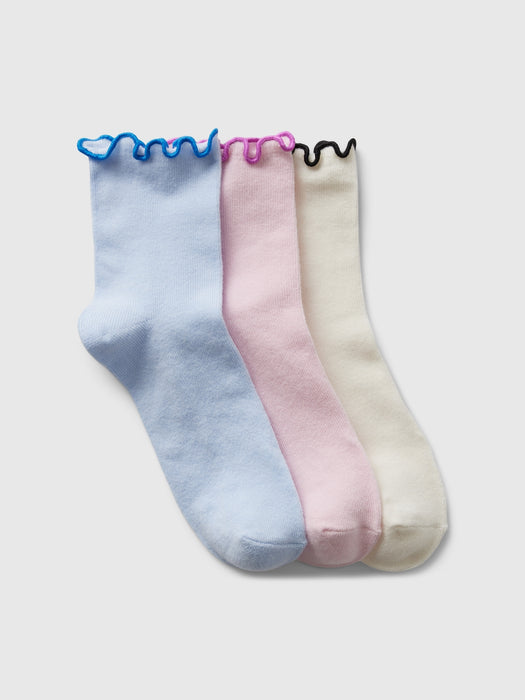 Kids Ruffle Crew Socks (3-Pack)