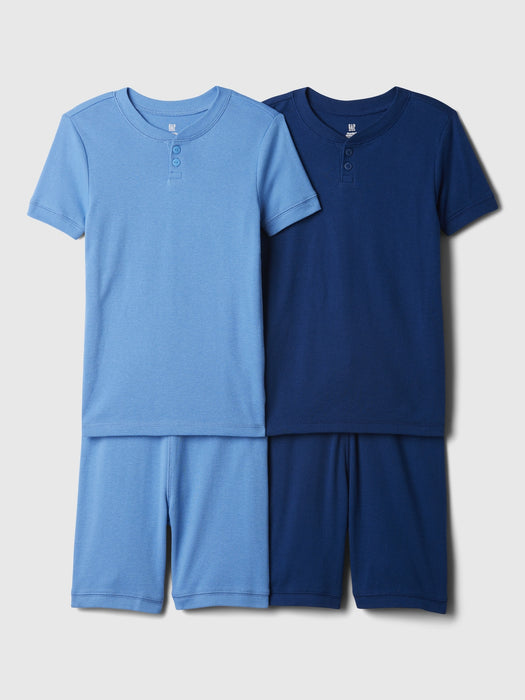 Kids Organic Cotton Henley PJ Set (2-Pack)