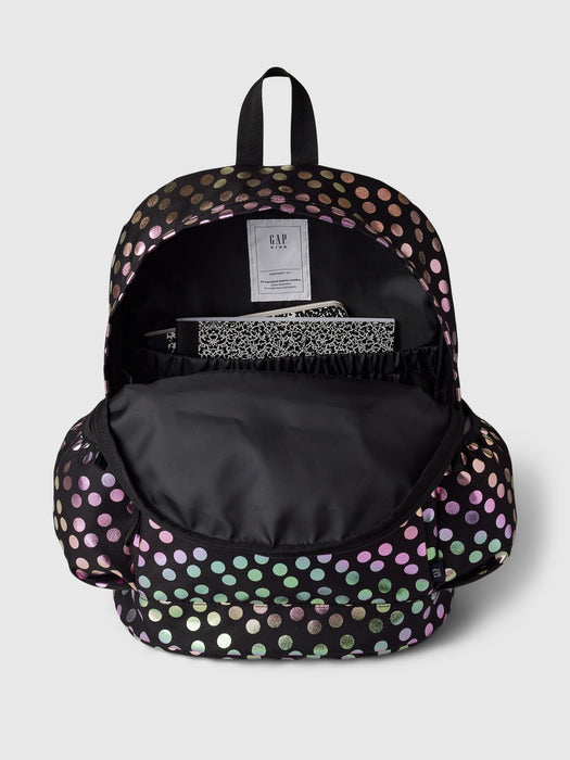 Kids Recycled Metallic Dot Backpack