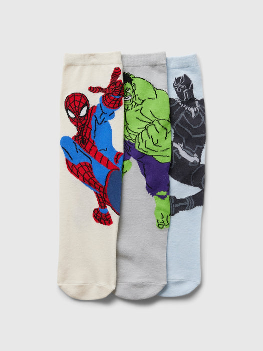 Kids Marvel Superhero Crew Socks (3-Pack)