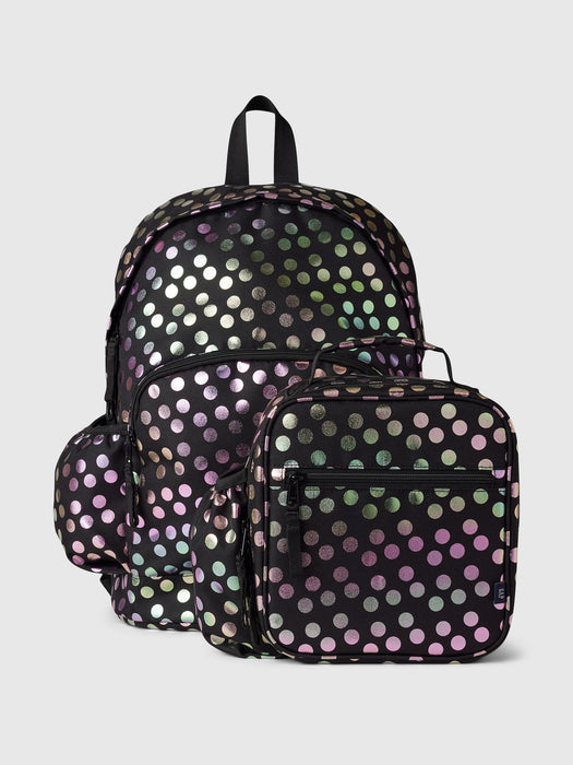 Kids Recycled Metallic Dot Backpack