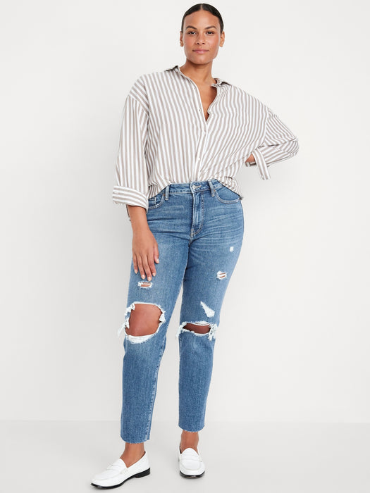 High-Waisted OG Straight Ankle Jeans