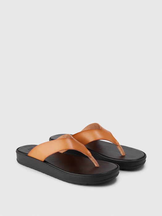 Vegan Leather Platform Flip Flops