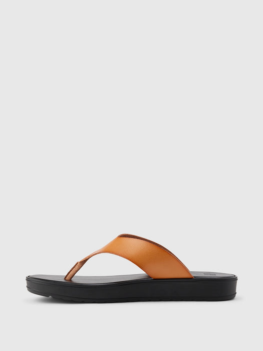 Vegan Leather Platform Flip Flops