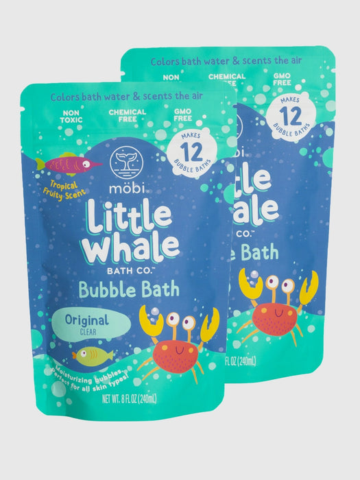 Mobi Little Whale Original Bubble Bath Powder Two Pack Bundle