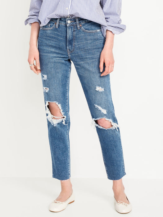 High-Waisted OG Straight Ankle Jeans