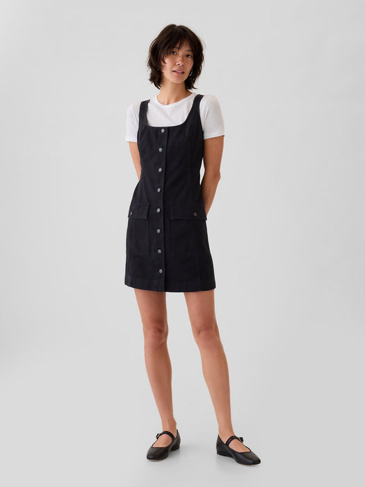 Utility Button Mini Dress