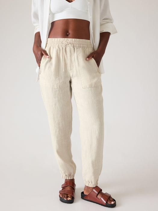 Retreat Linen High Rise Jogger