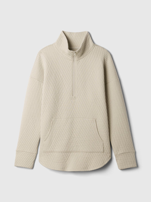 GapFit Quilted Jacquard Half-Zip Pullover