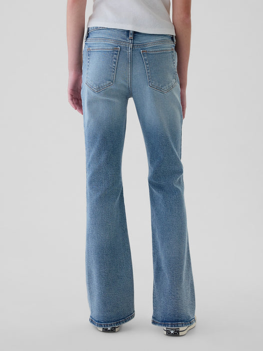 Kids High Rise Studded '70s Flare Jeans