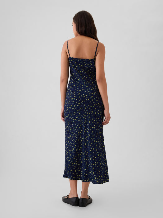 Pintuck Midi Dress