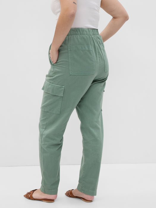 Mid Rise Twill Cargo Pants