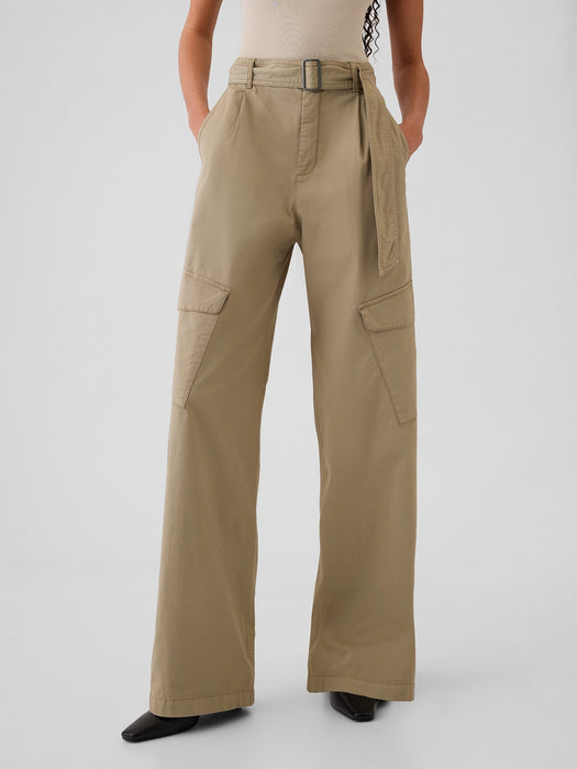 High Rise Cargo Baggy Trousers