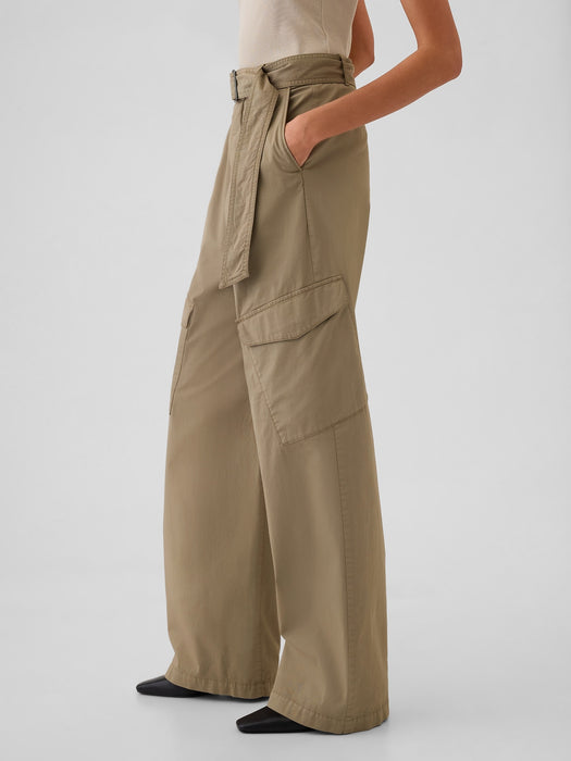 High Rise Cargo Baggy Trousers