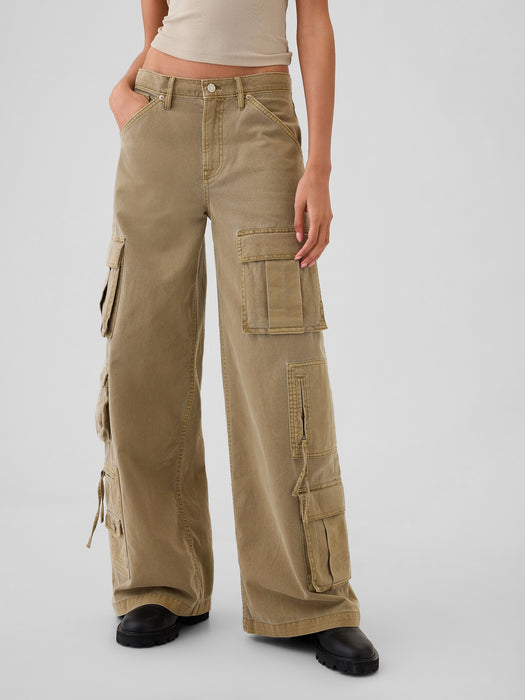 Mid Rise Relaxed Cargo Pants