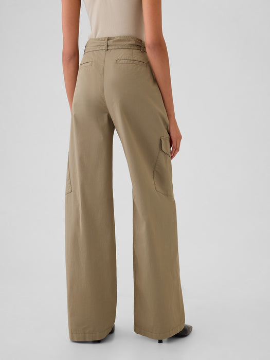 High Rise Cargo Baggy Trousers