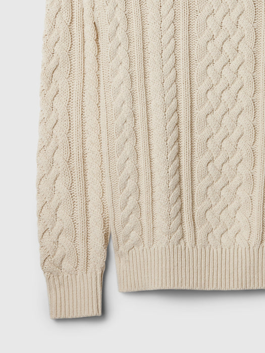 Relaxed Cable-Knit Sweater