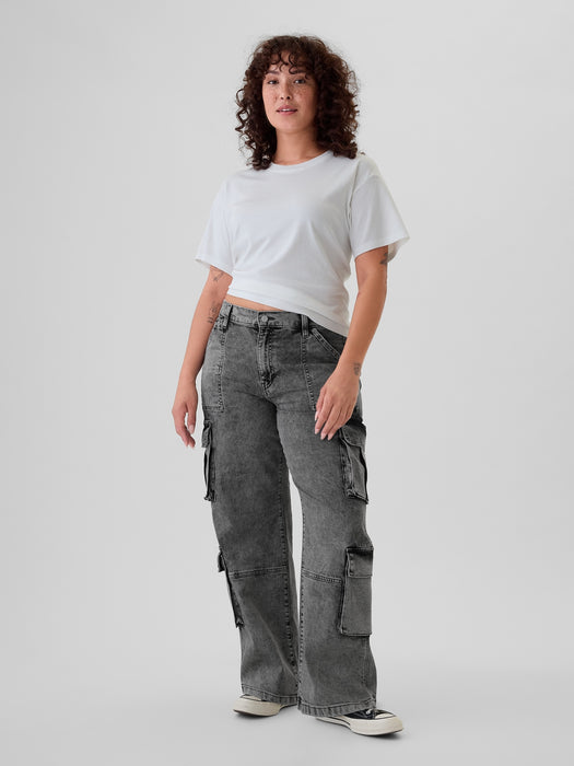 Mid Rise Double Cargo '90s Loose Jeans