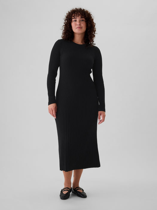 Rib Sweater Maxi Dress