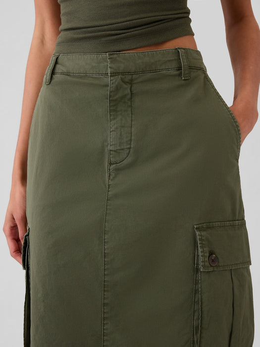 Utility Cargo Midi Skirt